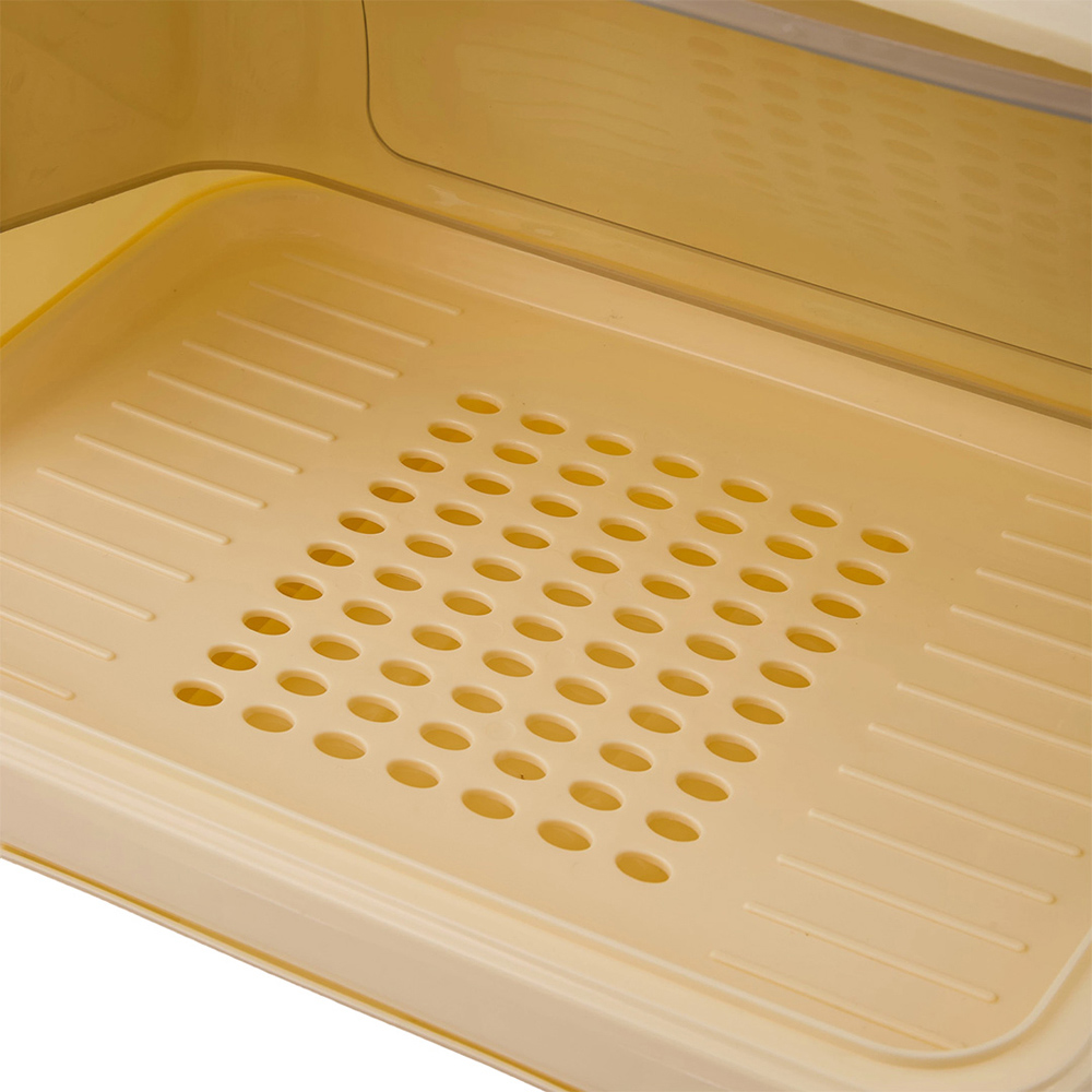 Living and Home Cream PP Baby Bottle Drying Rack with Lid Image 6