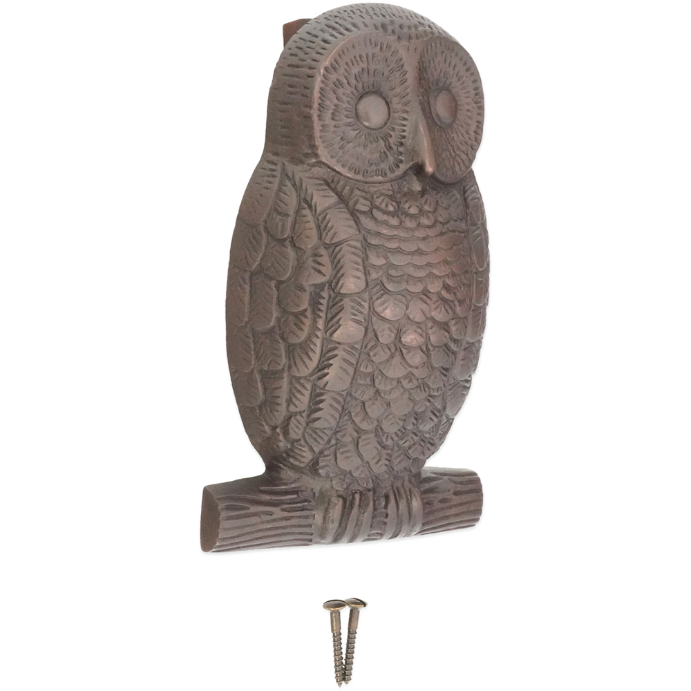Spira Brass Aged Bronze Owl Door Knocker Image 3