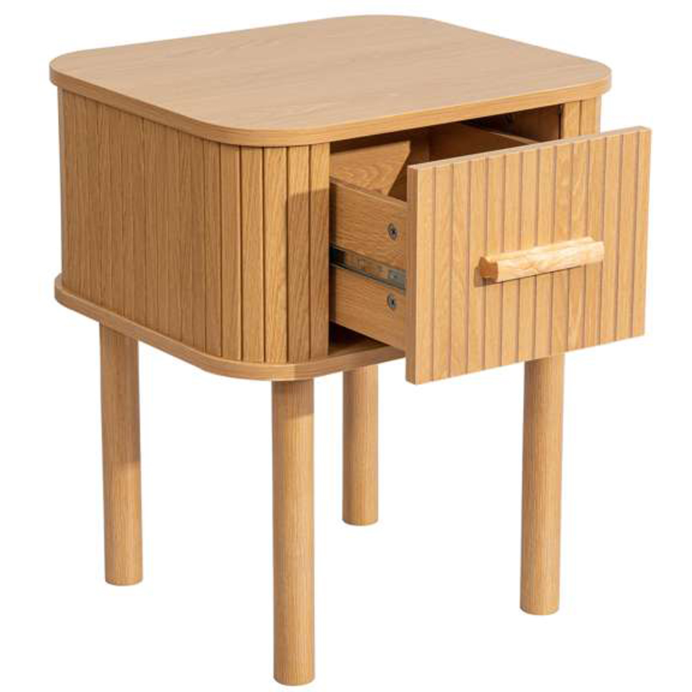 Birlea Axel Single Drawer Fluted Bedside Table Image 5