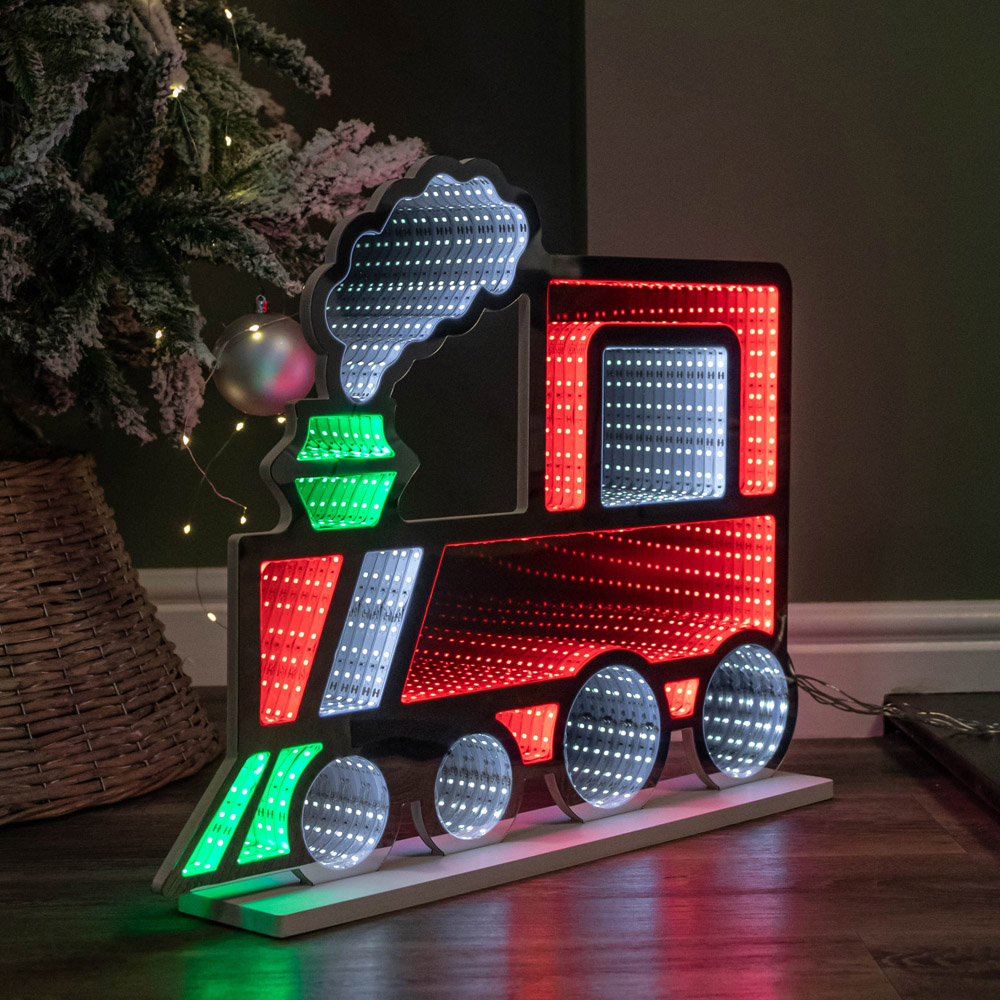 Samuel Alexander Multicolour LED Standing Train Infinity Light Christmas Decoration 60cm Image 5
