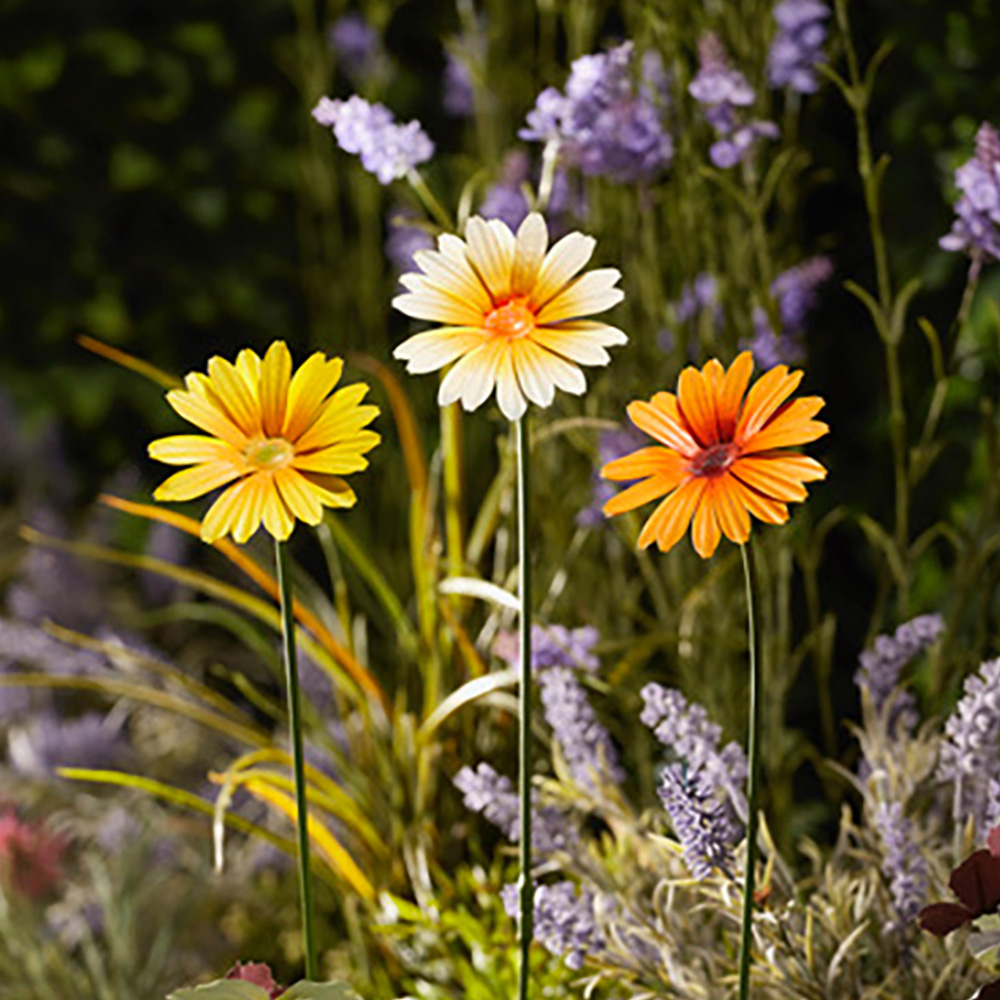 Garden Gear Mixed Metal Daisy Stake 58cm 12 Pack Image 7