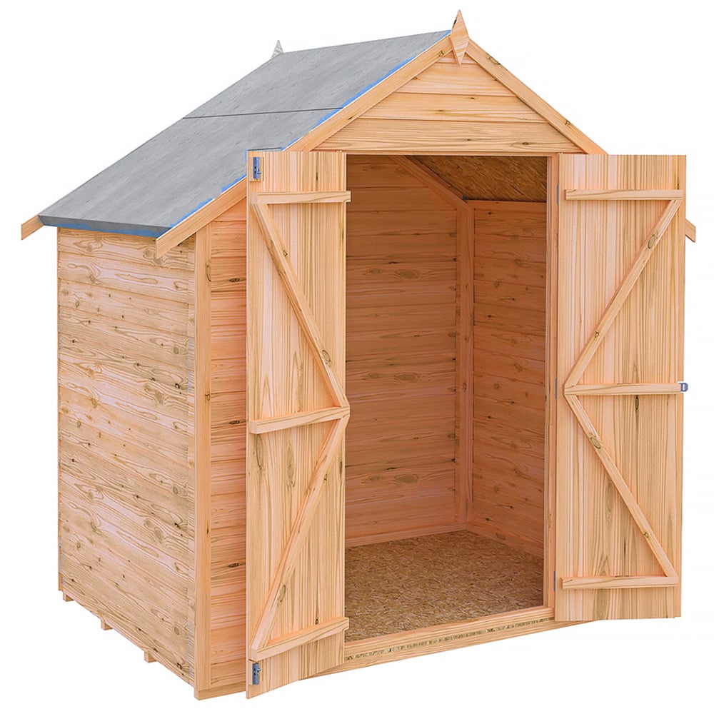 Shire GB Garden Value 4 x 6ft Overlap Double Door Garden Shed Image 1