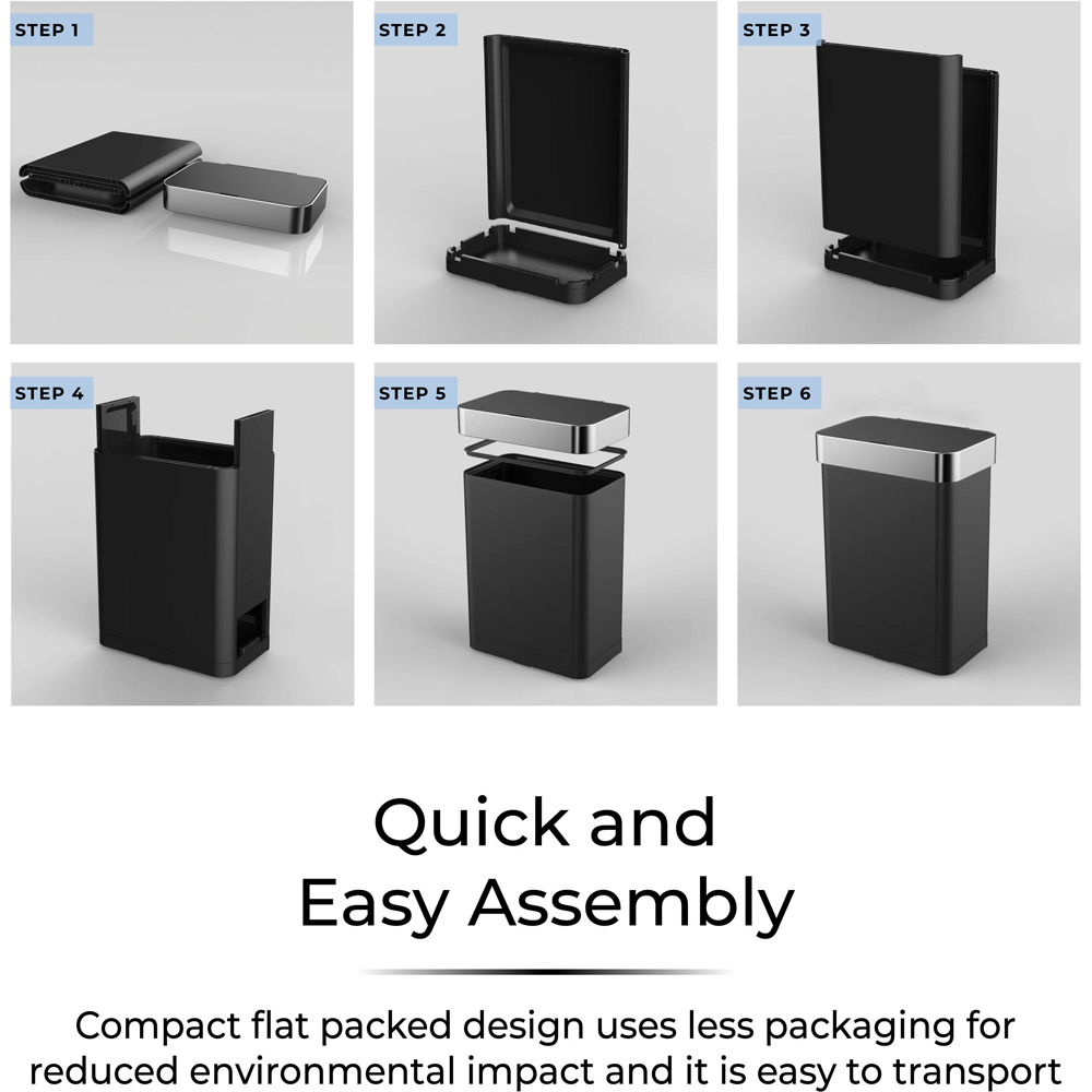 Tower Black Compact Sensor Bin 60L Image 5