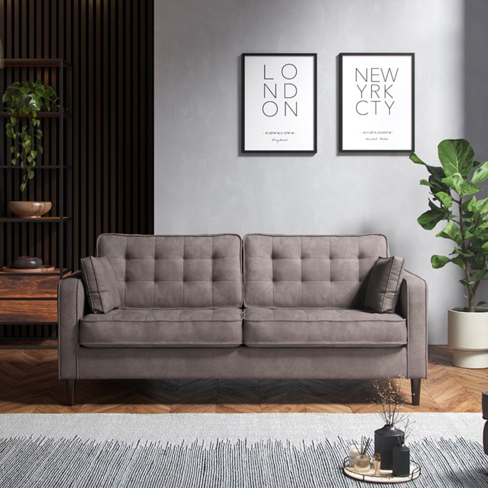Milo 3 Seater Enjoy Pewter Sofa Image 3