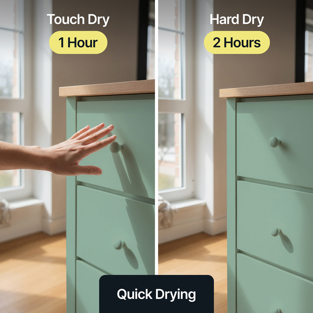 Hemway Chartwell Green Furniture and Walls Matt Chalk Paint 1L Image 7