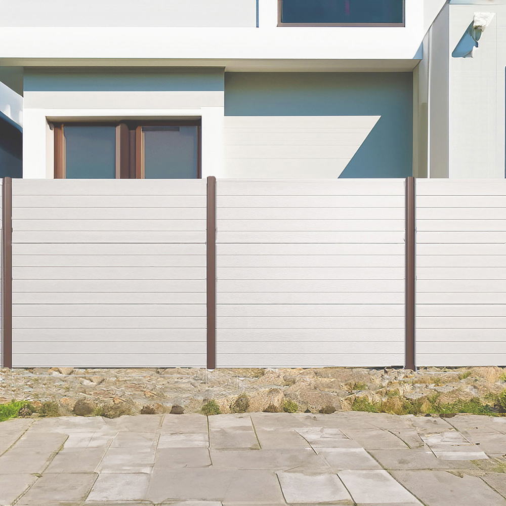 Endurofence White Woodgrain 1830 x 1500mm Multi Rib Maintenance Free Fence Panel  Image 4