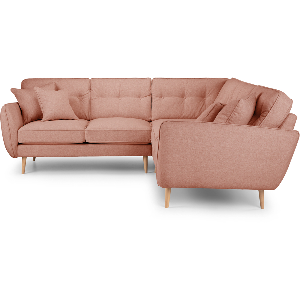Opry Faro 4 Seater Button Back Coral Left Hand Corner Sofa Image 3