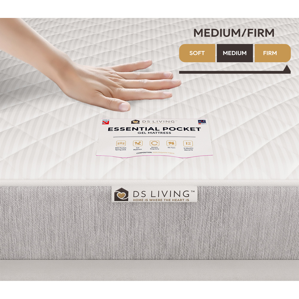 DS Living Aura Double 800 Pocket Sprung Comfort Layer Gel Enhanced Mattress Image 5