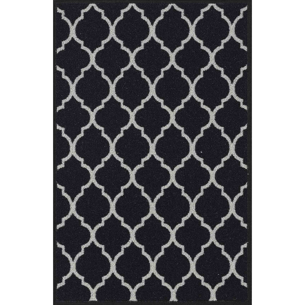 Desire Rugs Havana Black Trellis Anti Slip Door Mat 60 x 40cm Image 1