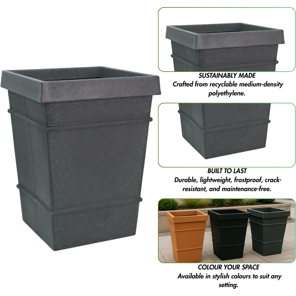 Trifibre Chatsworth Granite Roto Moulded Planter 80 x 60cm Image 6