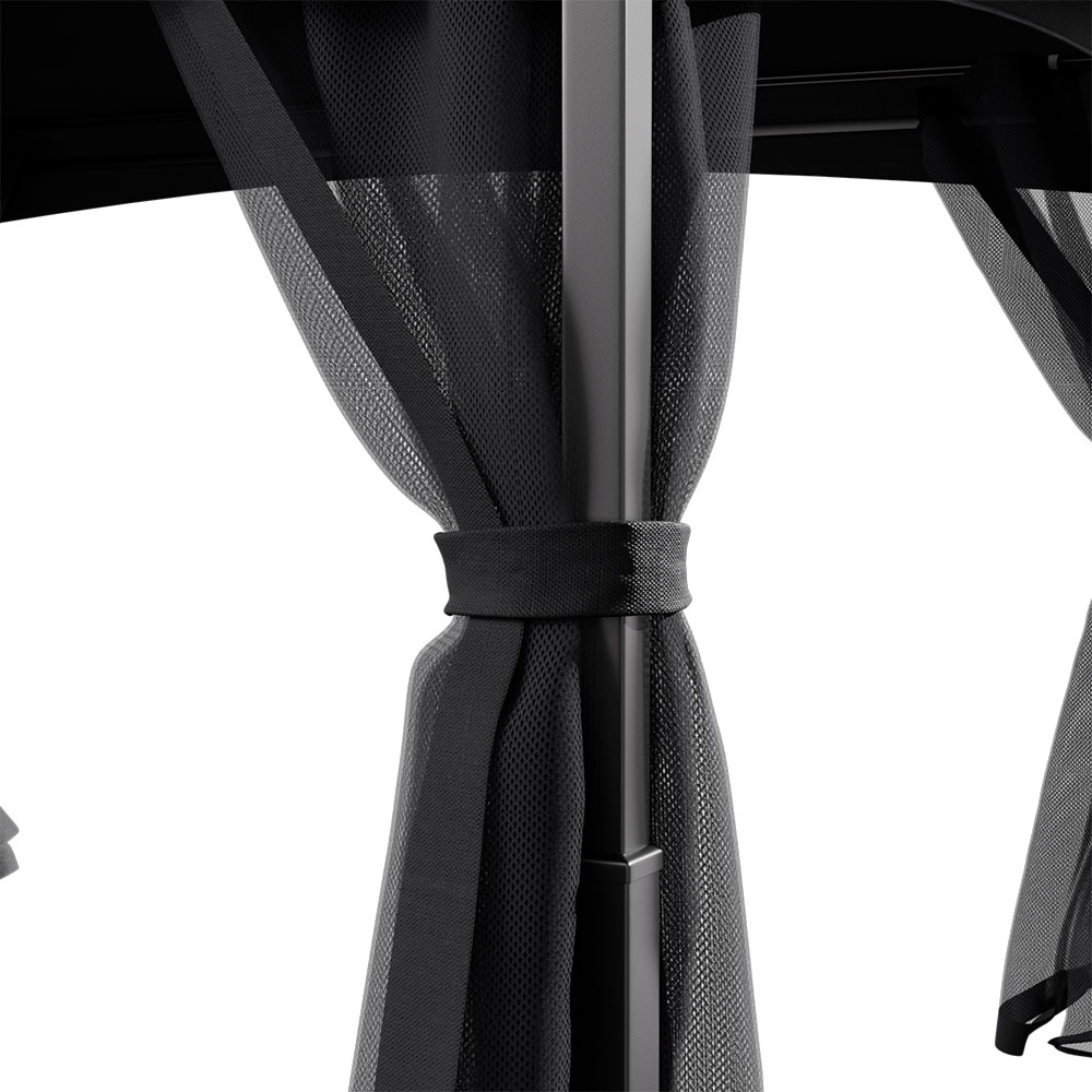 Living and Home 4 x 3.25m Garden Gazebo with Mesh Netting Image 6