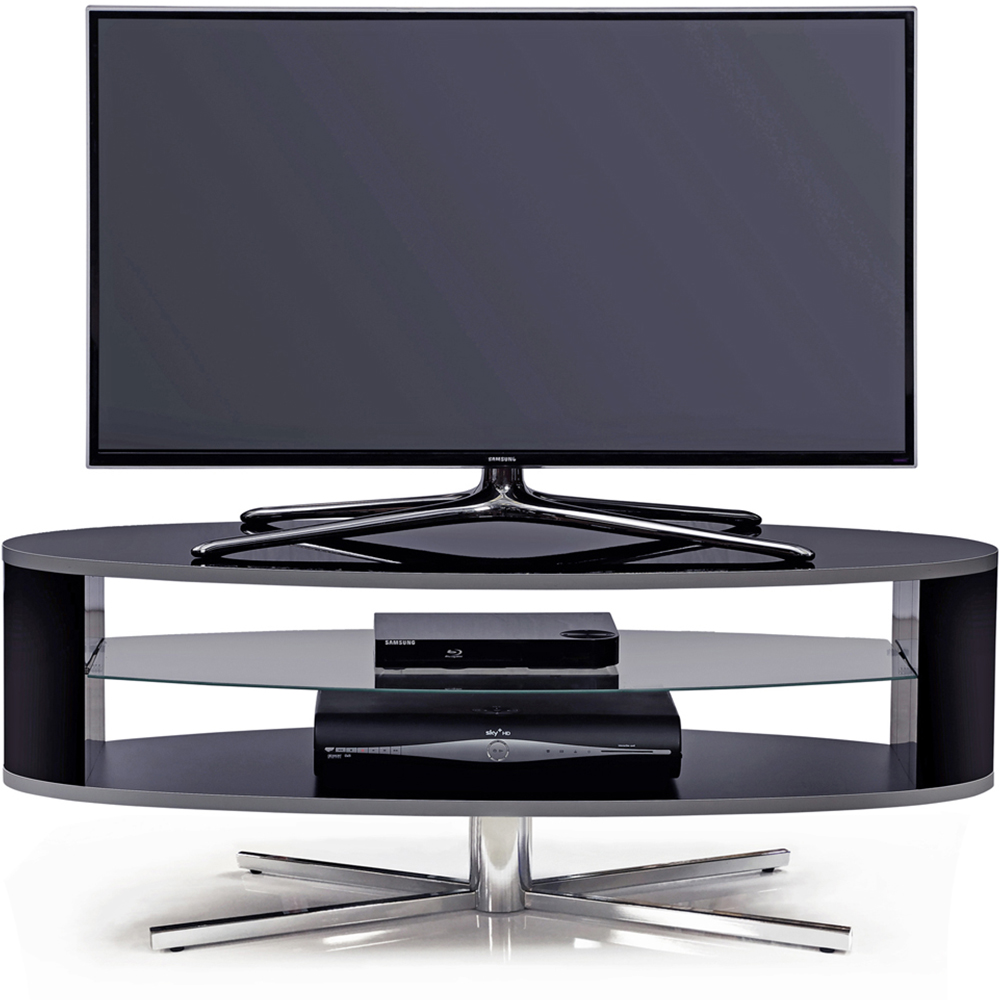 MDA Designs Orbit 2 Shelf Black TV Cabinet Image 6