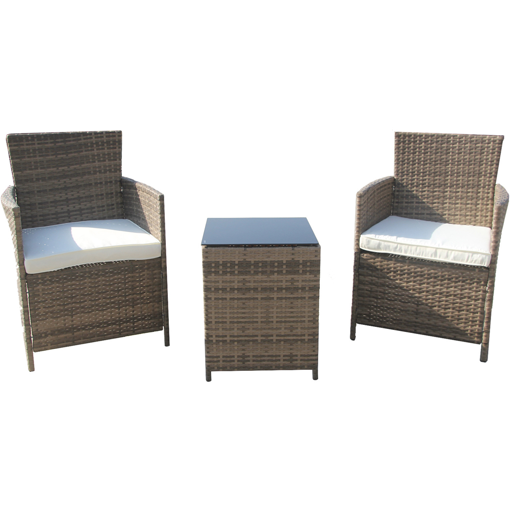 Furniture One 2 Seater Neutral Rattan Garden Lounge Set Image 2