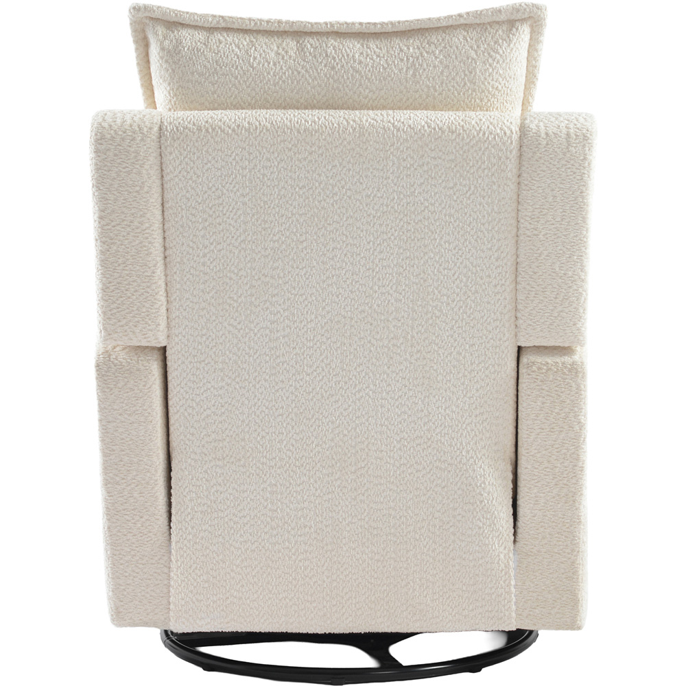 Bebe & Beyond Nestler Off White Boucle 360 Degree Reclining Nursing Chair Image 5