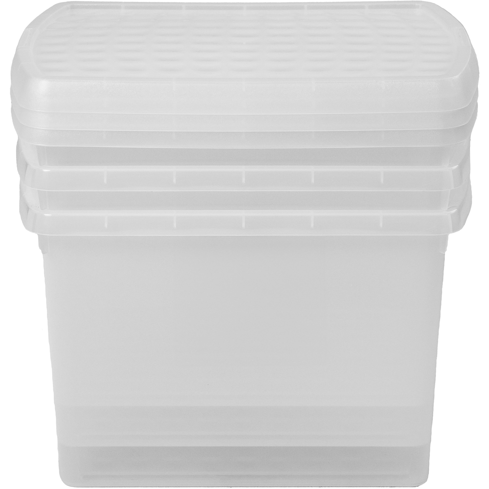 Wham Clip 21L Clear Rectangular Storage Box with Lid 3 Pack Image 5