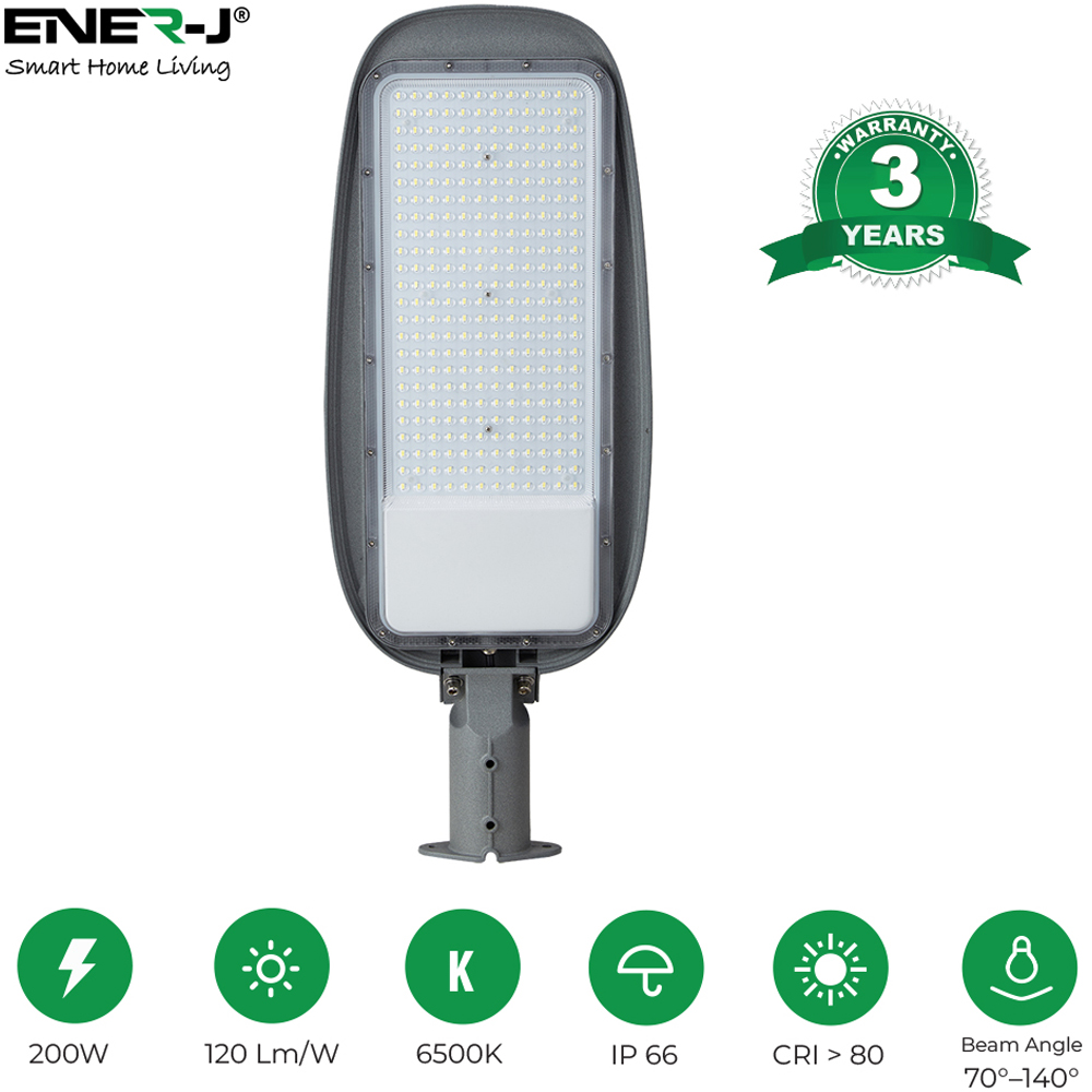 ENER-J High Lumen LED 200W IP66 Streetlights with Adjustable Arm Image 6