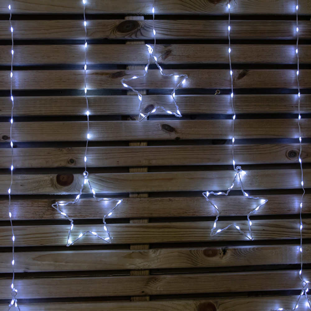 Samuel Alexander FlexiBrights 258 White LED Star Clear Cable Curtain Light 1.2 x 1.2m Image 3