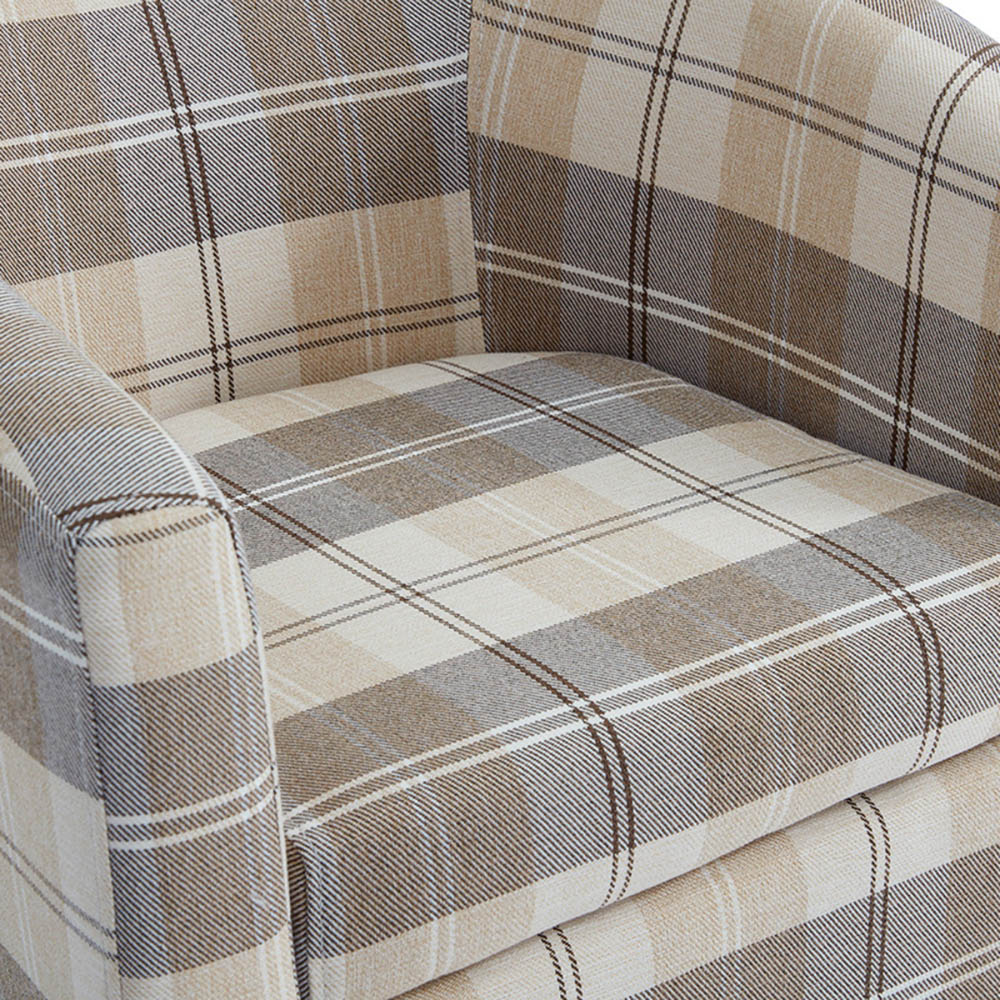 Home Detail Canberra Beige Tartan Tub Chair Image 4