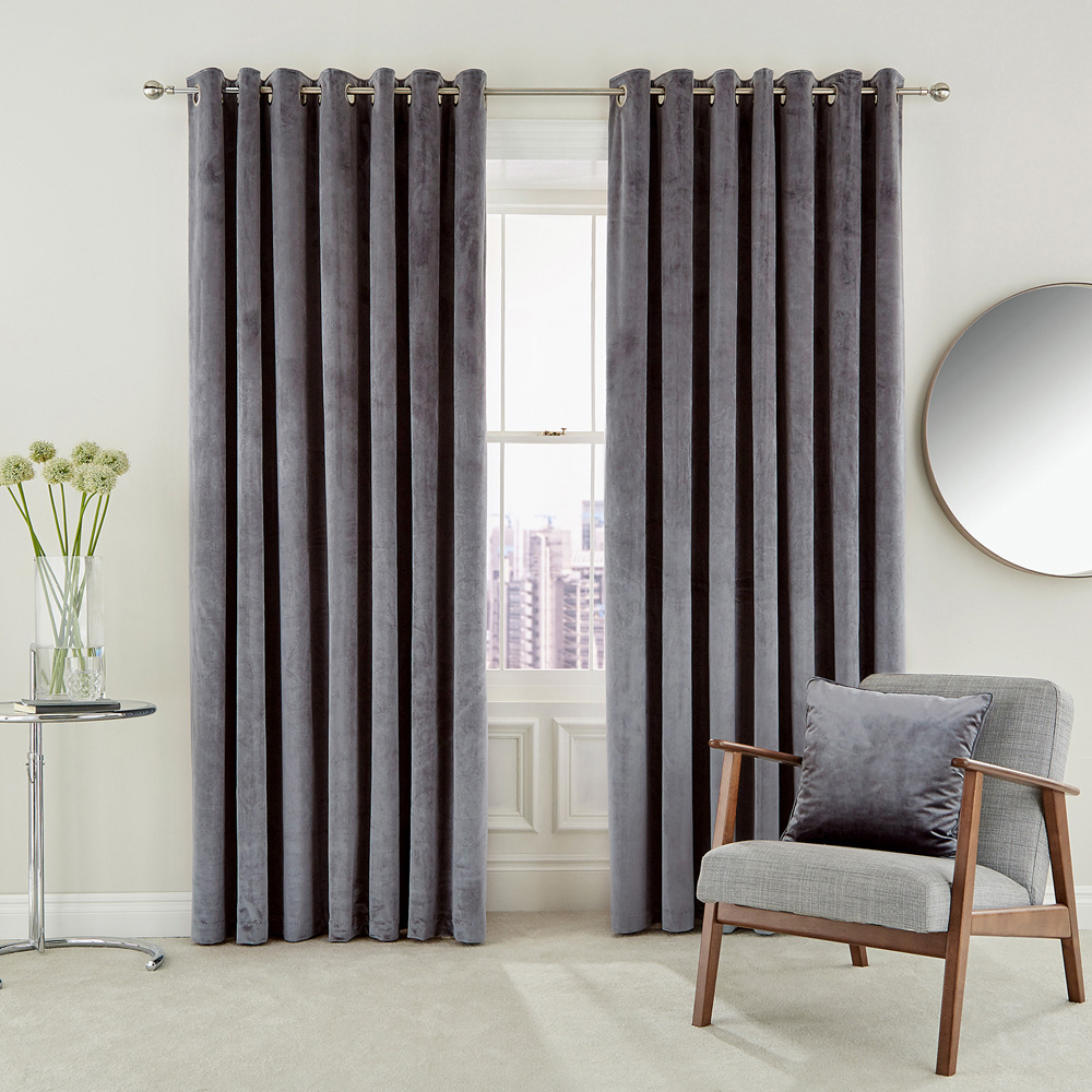 Helena Springfield Escala Lined Damson Curtains 168 x 183cm Image 3