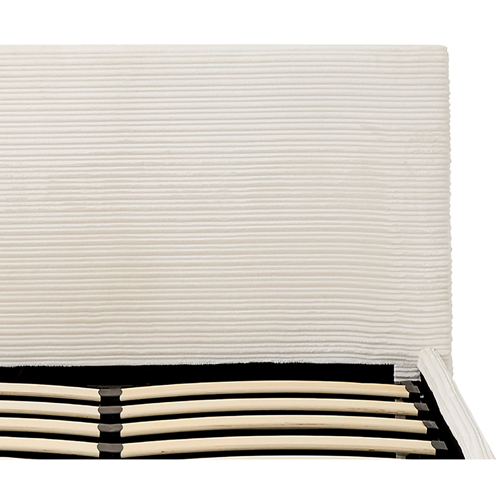 GFW Single Cream Corduroy End Lift Ottoman Bed Image 5