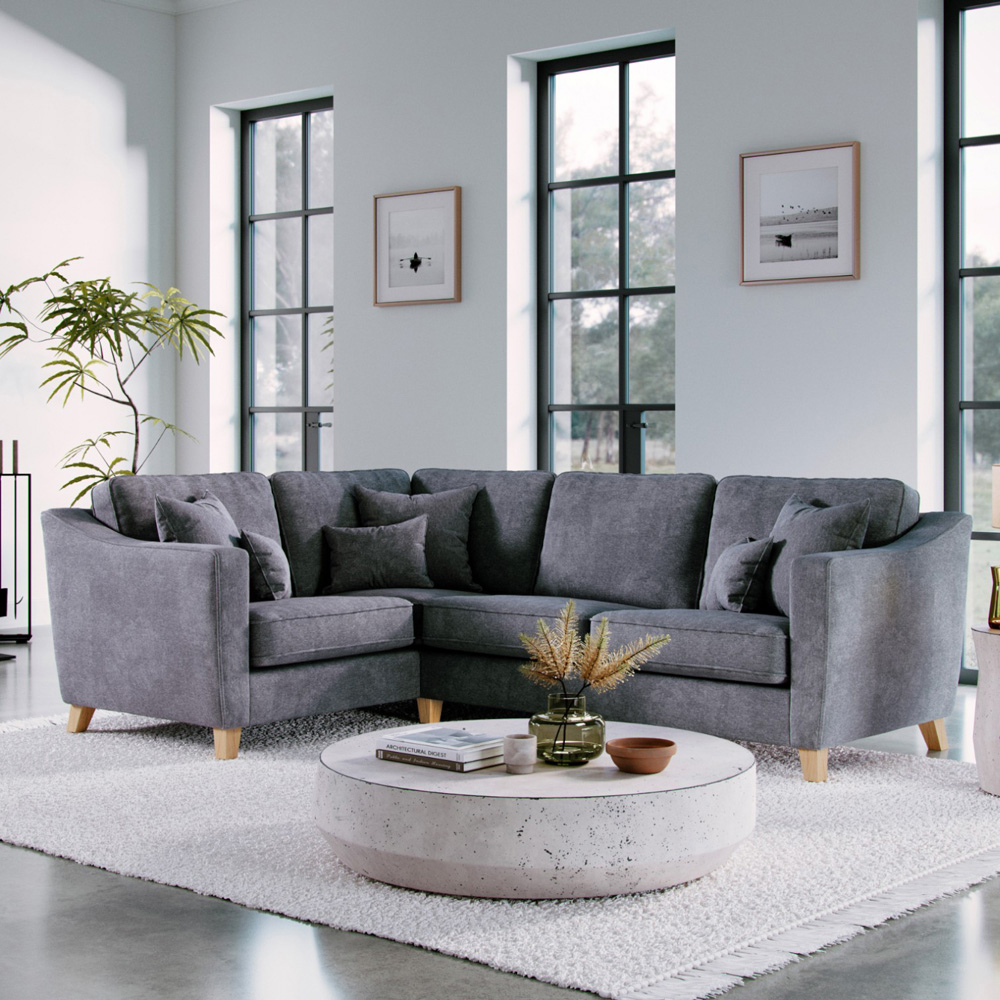 Marlon 3 Seater City Steel Right Hand Corner Sofa Image 5