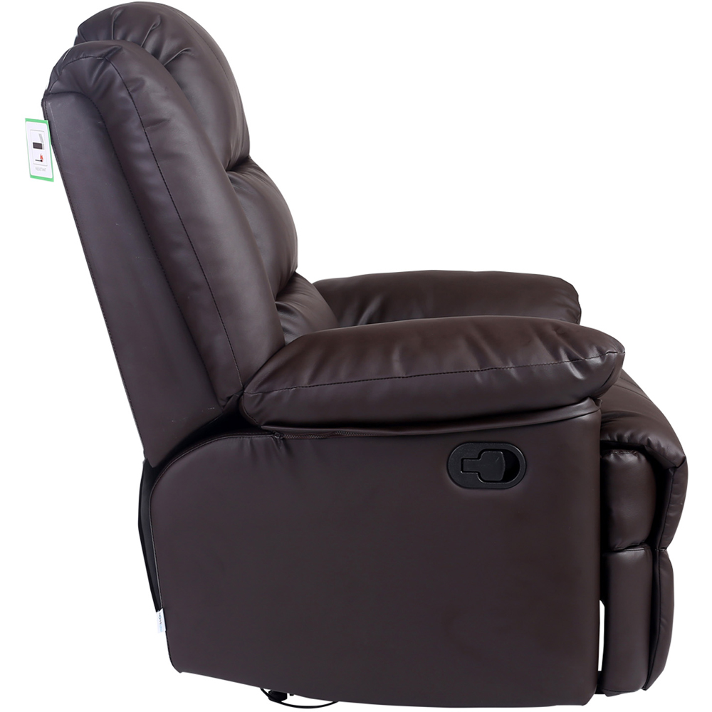 Furniture Online Loxley Brown Bonded Leather Manual Recliner Chair Image 4