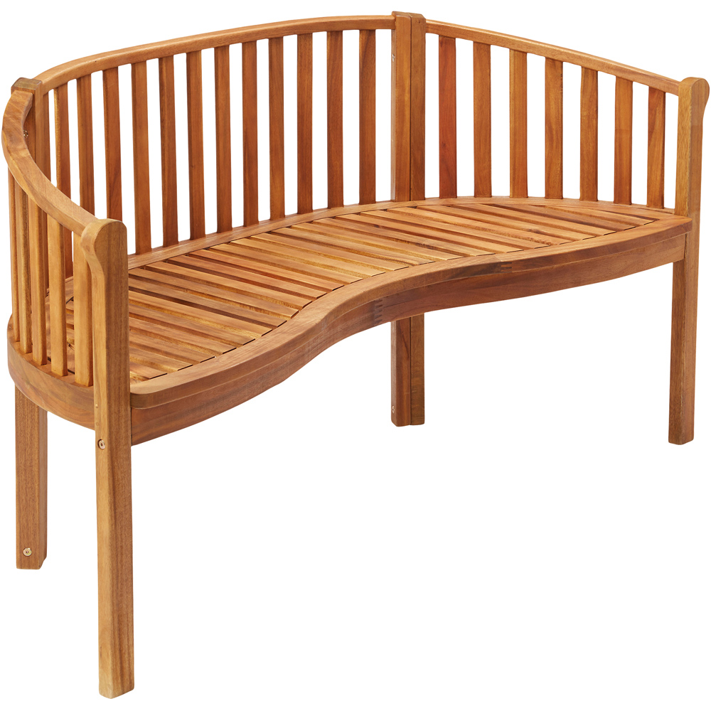Garden Gear Acacia 2 Seater Banana Bench Image 2