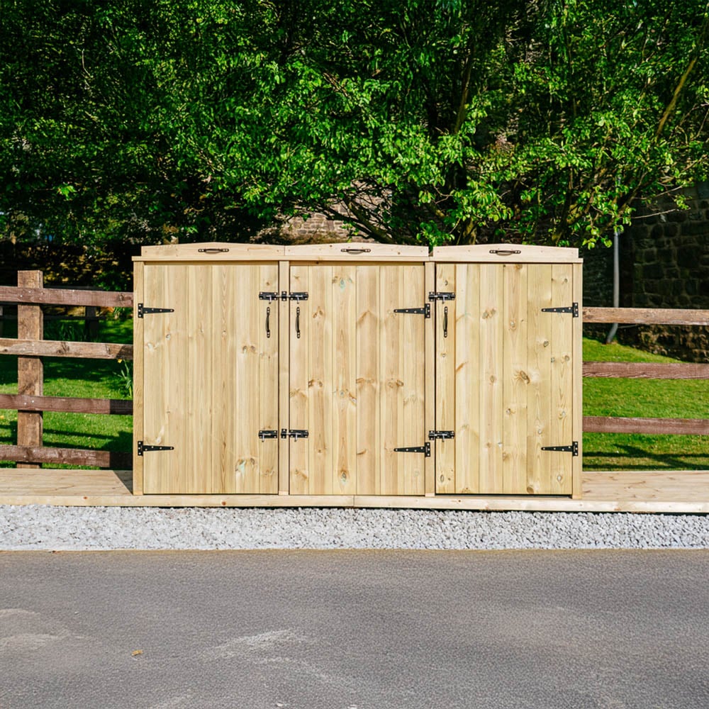 The Garden Village Chatburn 2 Recycle Box 2 Wheelie Bin Shed Image 9