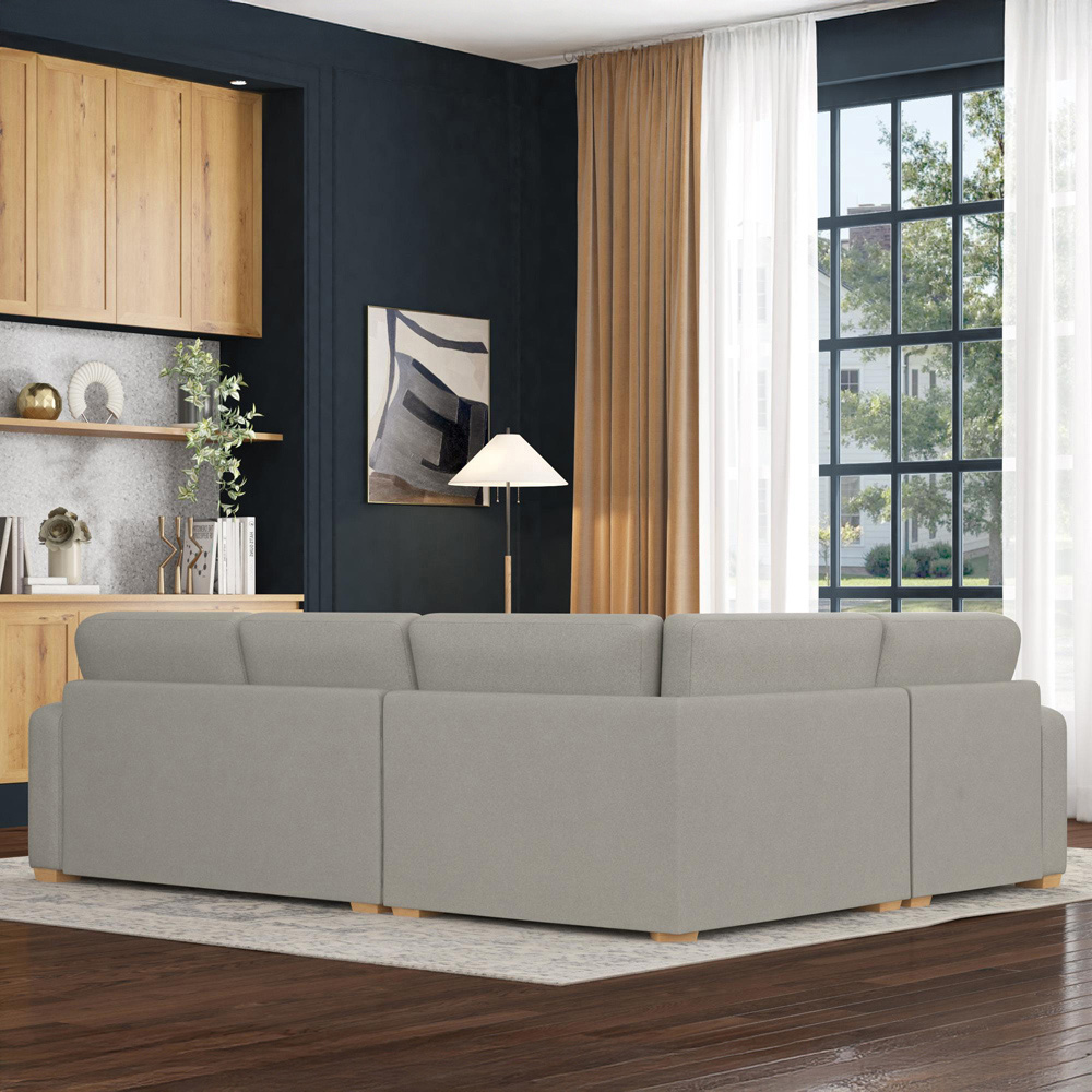 Theadford 3 Seater Venice Mink Fixed Back Left Hand Corner Sofa Image 6