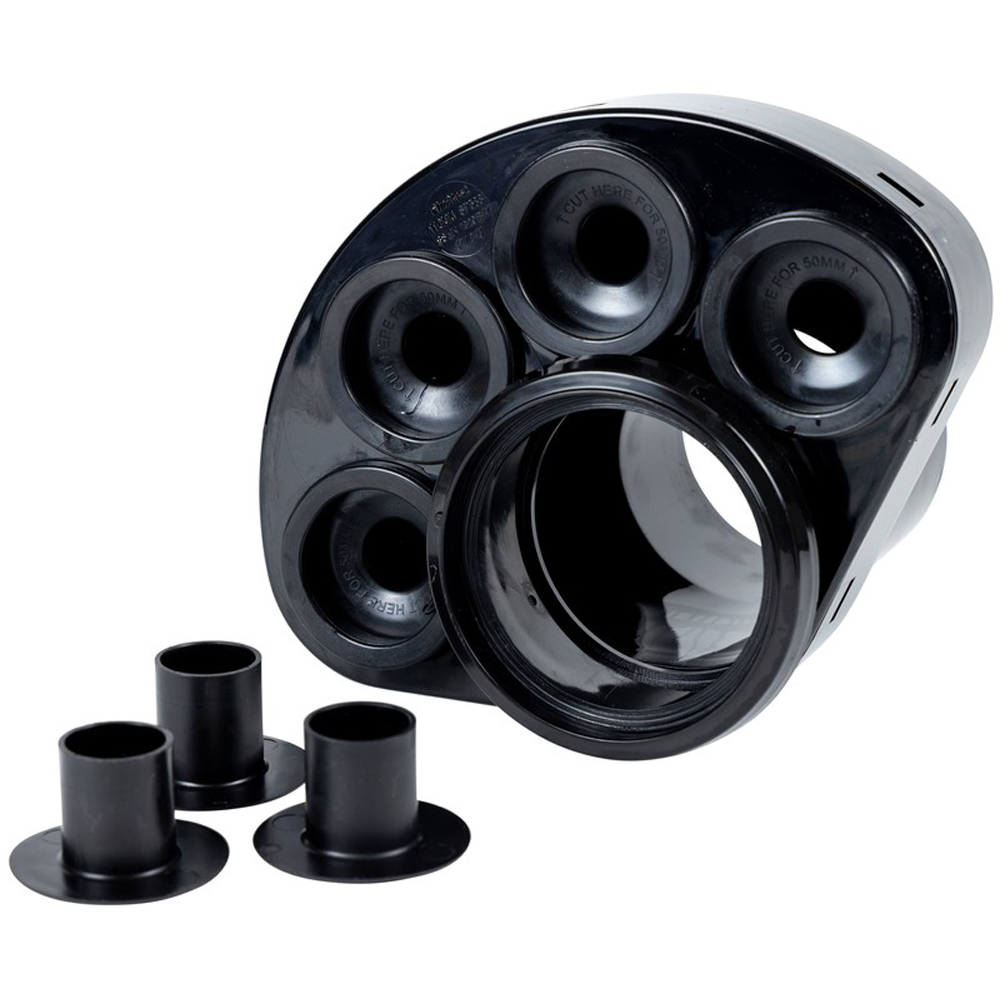 FloPlast Ring Seal Soil Manifold Black 110mm Image 8
