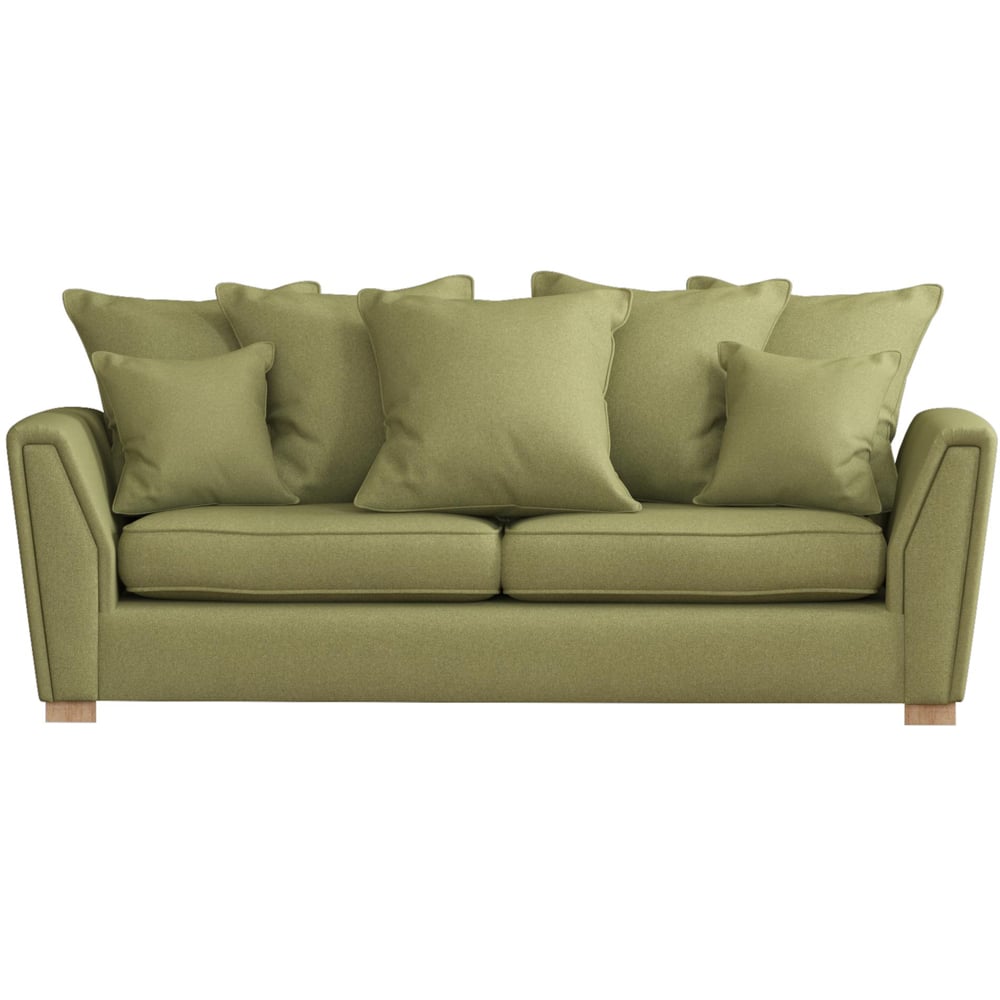 Wendleberry 3 Seater Olive Venice Scatter Back Sofa Image 2