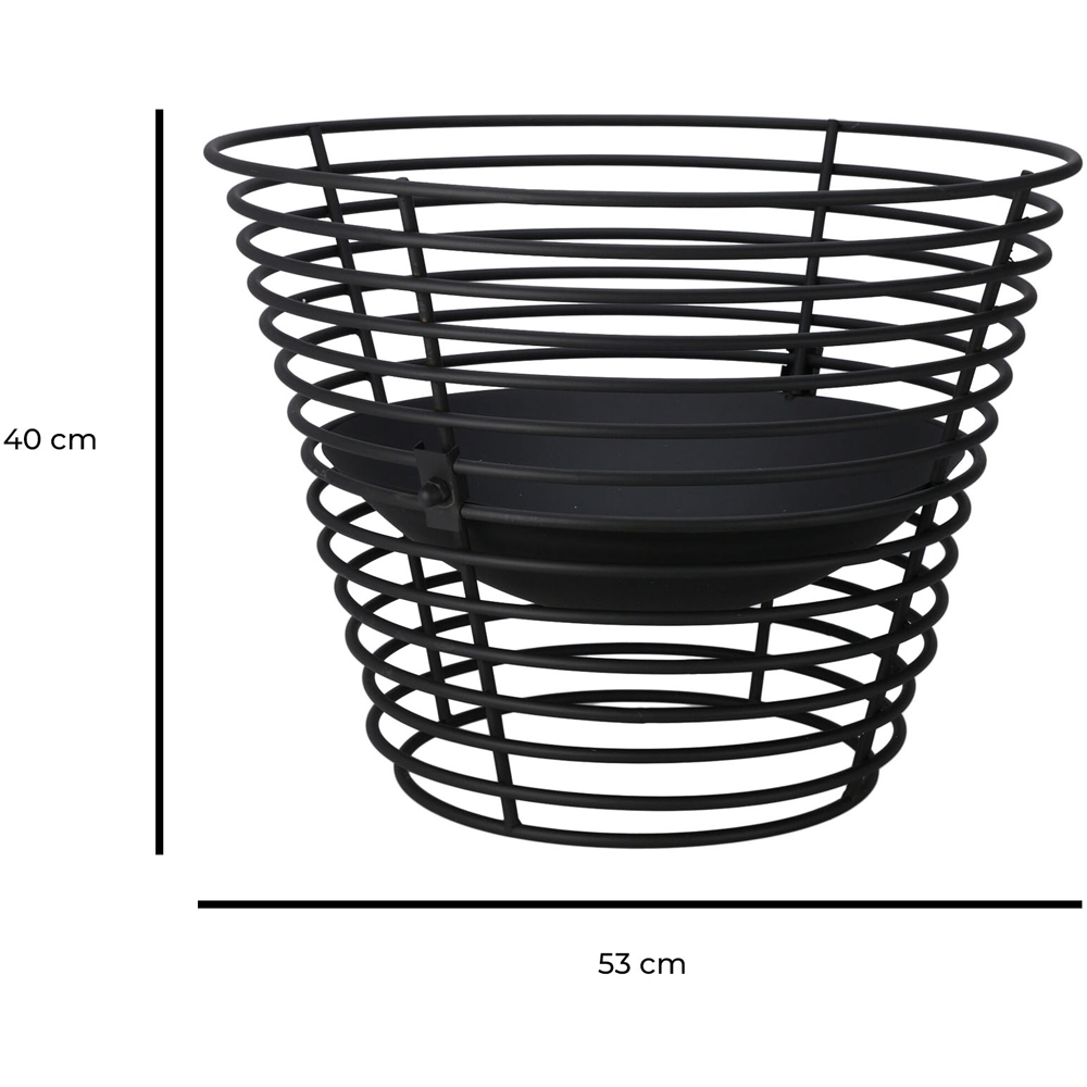 Jack Stonehouse Black Outdoor Fire Pit Basket Image 4