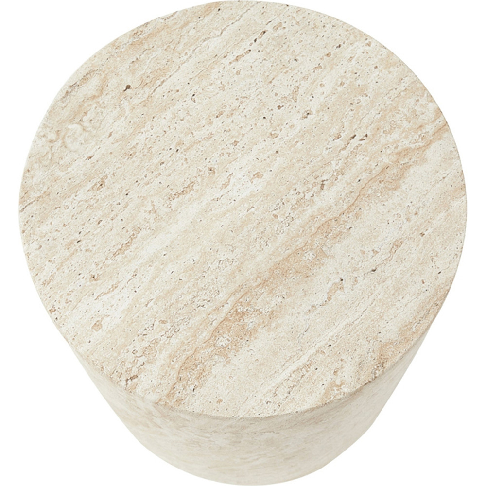 Desser Pisa Travertine Effect Tall Side Table Image 3