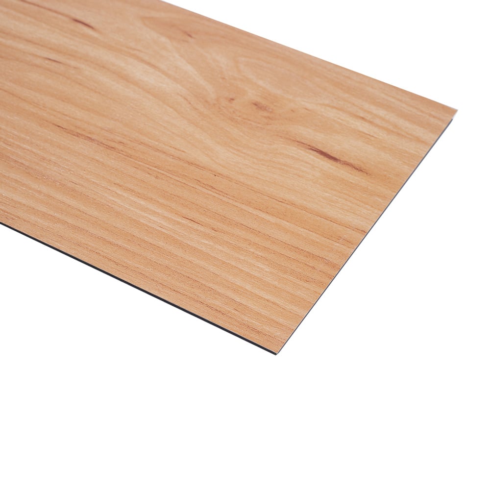 Living and Home Light Brown Wood Grain SPC Vinyl Floor Tile 14 Pack Image 2