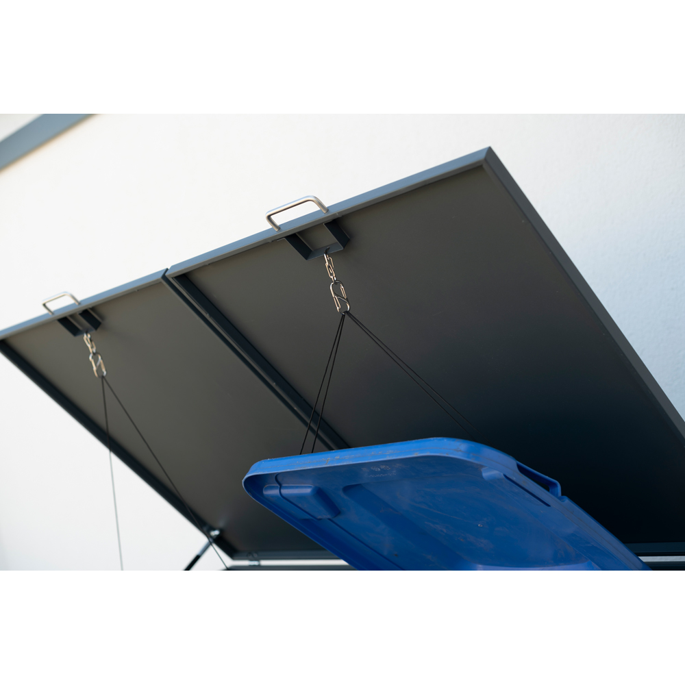 Trimetals 240L Anthracite Double Wheelie Bin Shed   Image 4