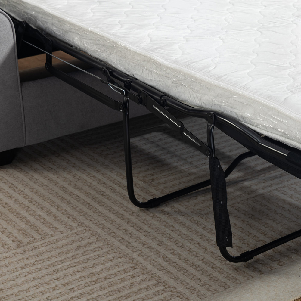 Artemis Home Lewiston 2 Seater Grey Fabric Sofa Bed Image 4
