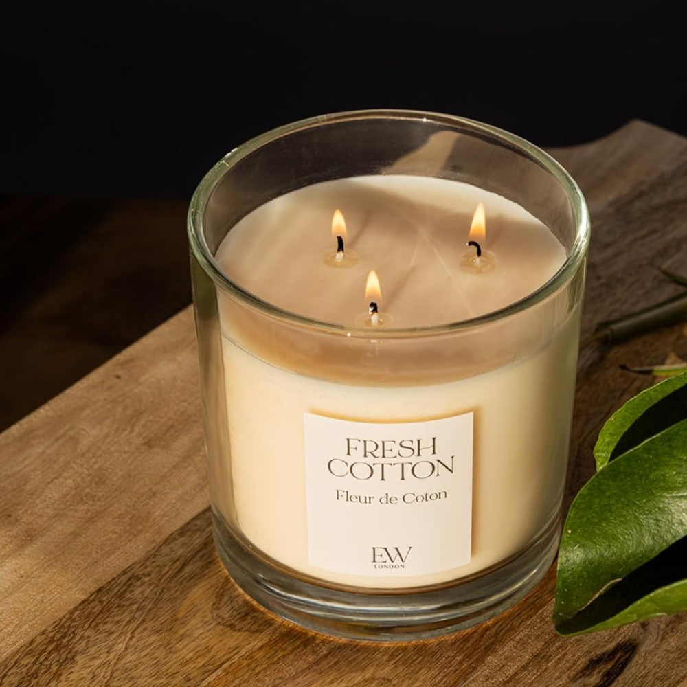 Marco Paul Fresh Cotton Scented Candle Jar Glass Image 4