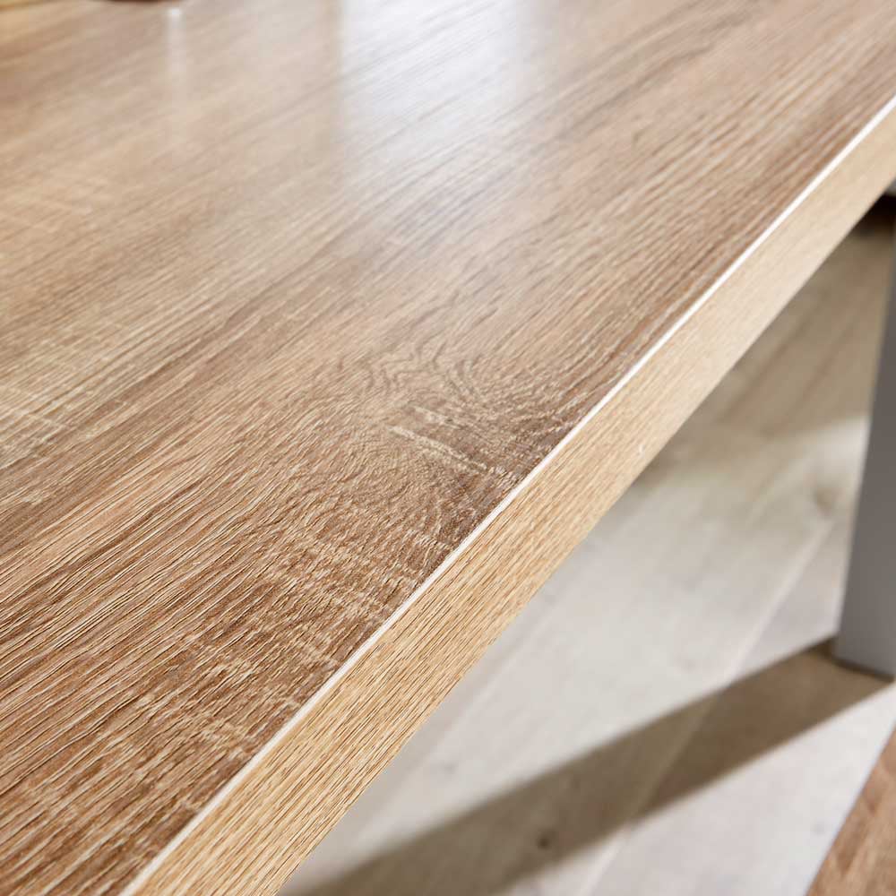 Home Source Avon 4 Seater Grey Table and Bench Set Image 5