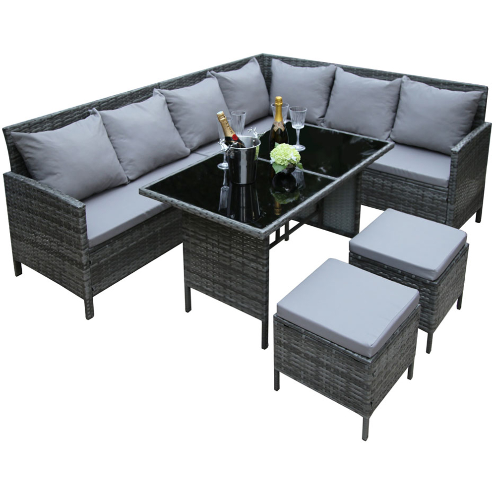 Thalia 8 Seater Sofa Set Grey Image 2