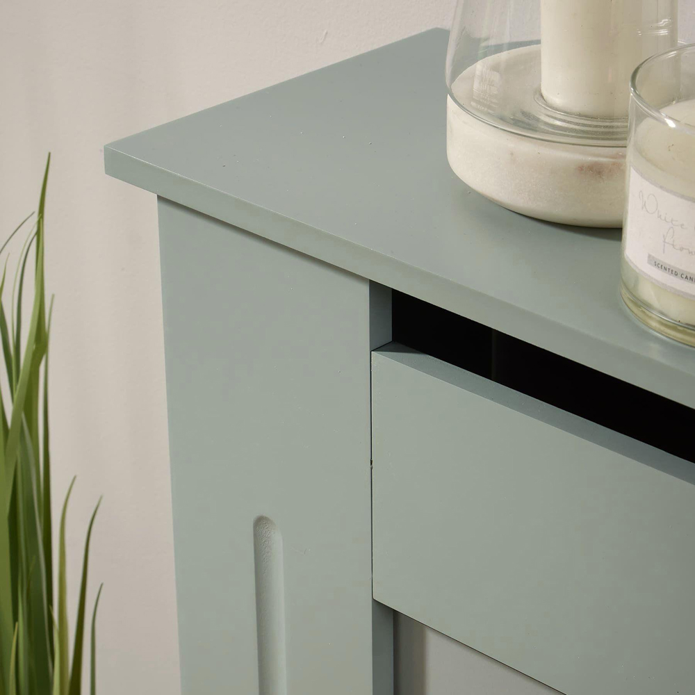 Home Source York Grey Horizontal Line Radiator Cover Medium Image 2