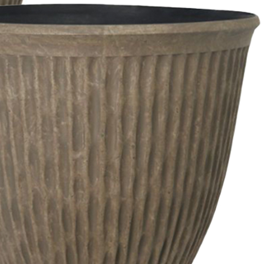 YouGarden Brooklyn Faux Rock Round Planters 38cm 2 Pack Image 2