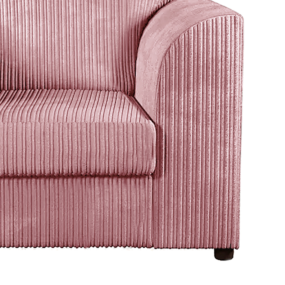 Luxor Single Seater Pink Jumbo Cord Armchair Image 3