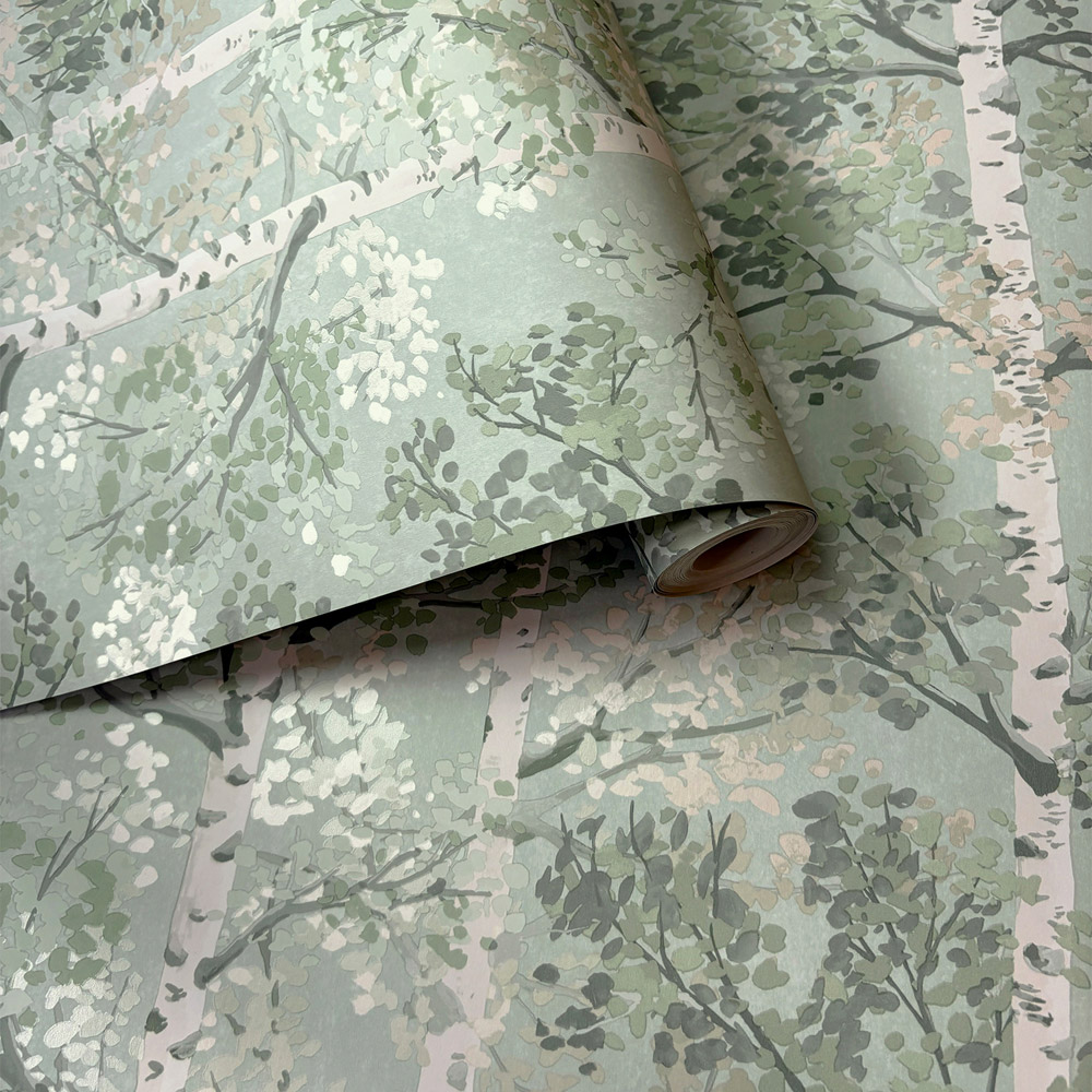 Rasch Wallpaper Silverwood Green Wallpaper Image 2