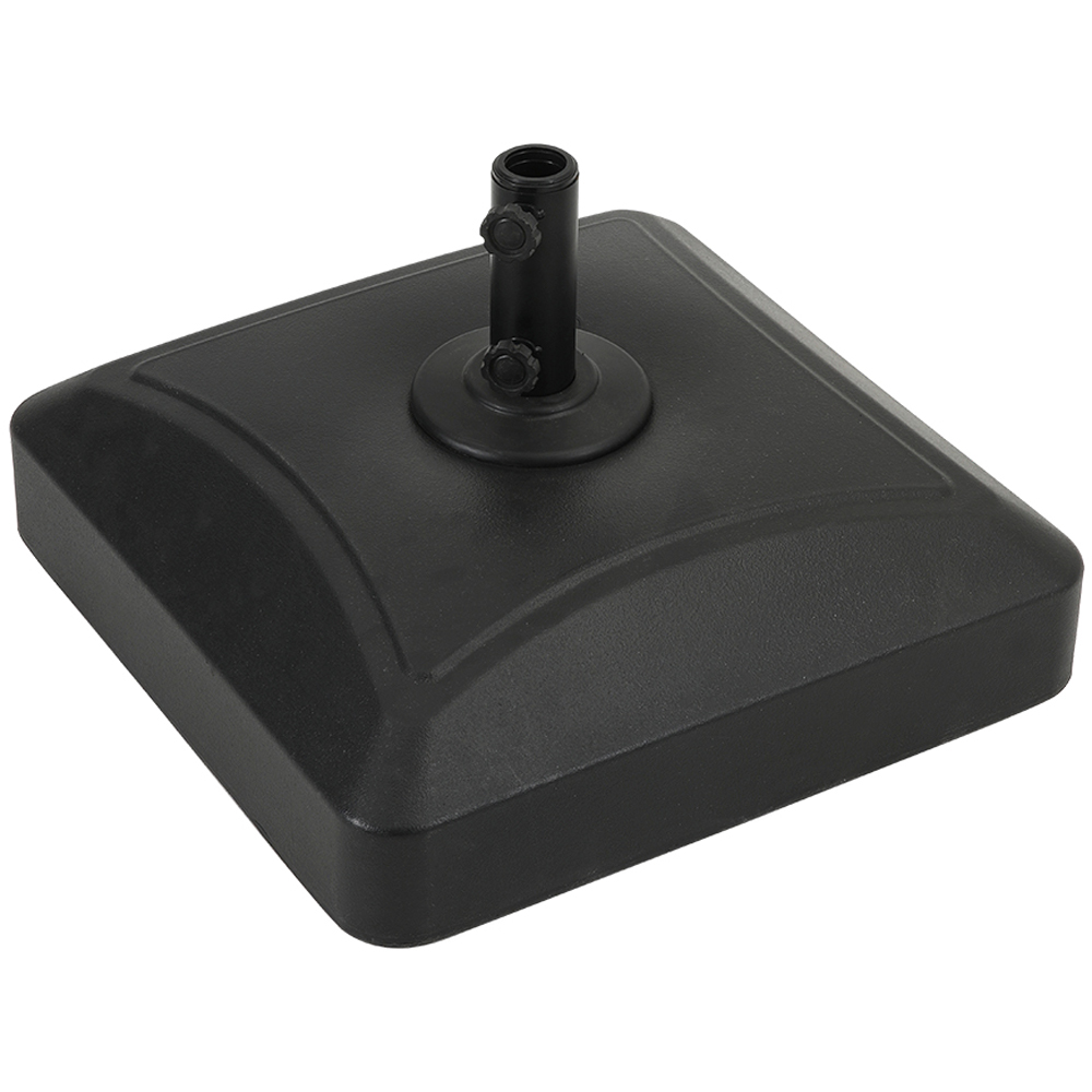 Living and Home Dark Grey Square LED Rotatable Cantilever Parasol with Wheeled Base 3m Image 3