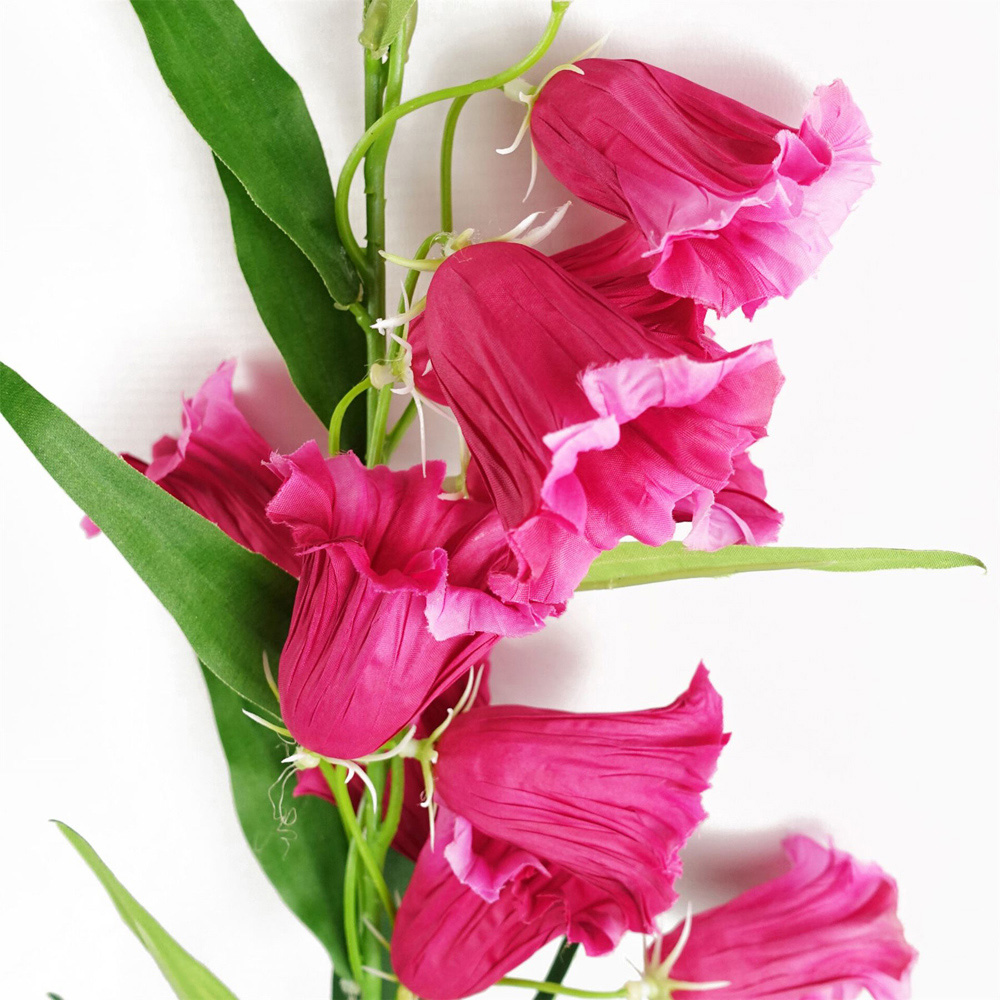 Leaf Fuchsia Pink Trumpet Artificial Flower 100cm 6 Pack Image 3