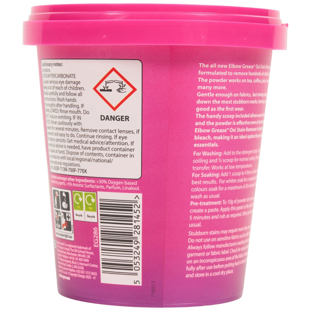 Elbow Grease Oxi Colours Stain Remover Powder Image 2