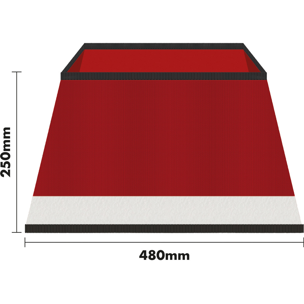 St Helens Red Christmas Tree Skirt with White Trim Image 4