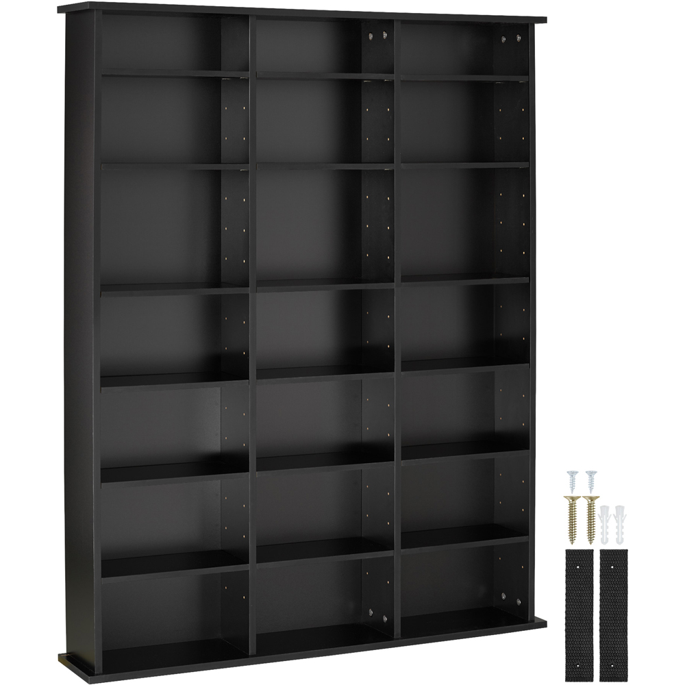 tectake Stevie 21 Compartment Black Storage Unit with Adjustable Shelves Image 2