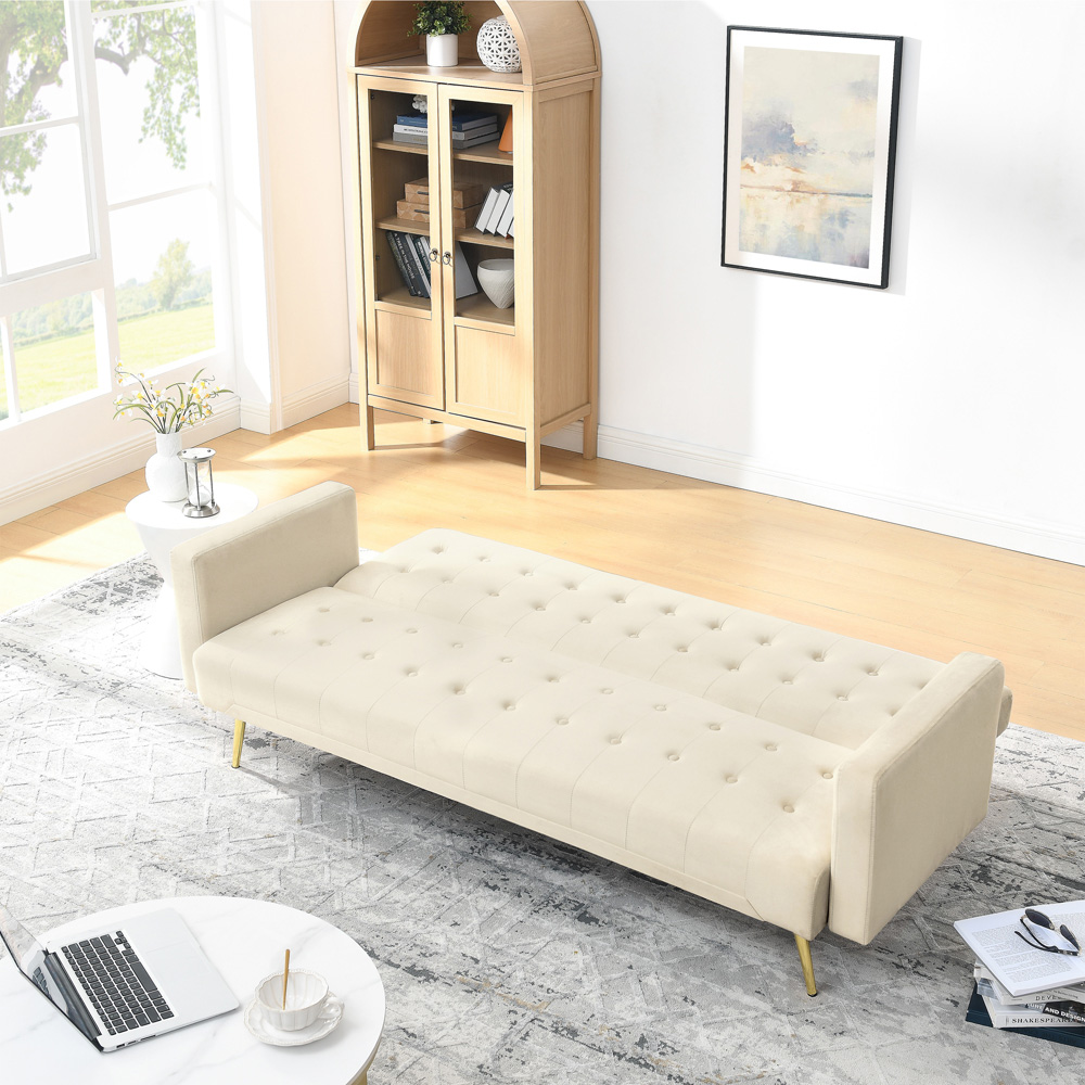 Indoor Living Olivia 3 Seater Natural Stone Sofa Bed Image 6