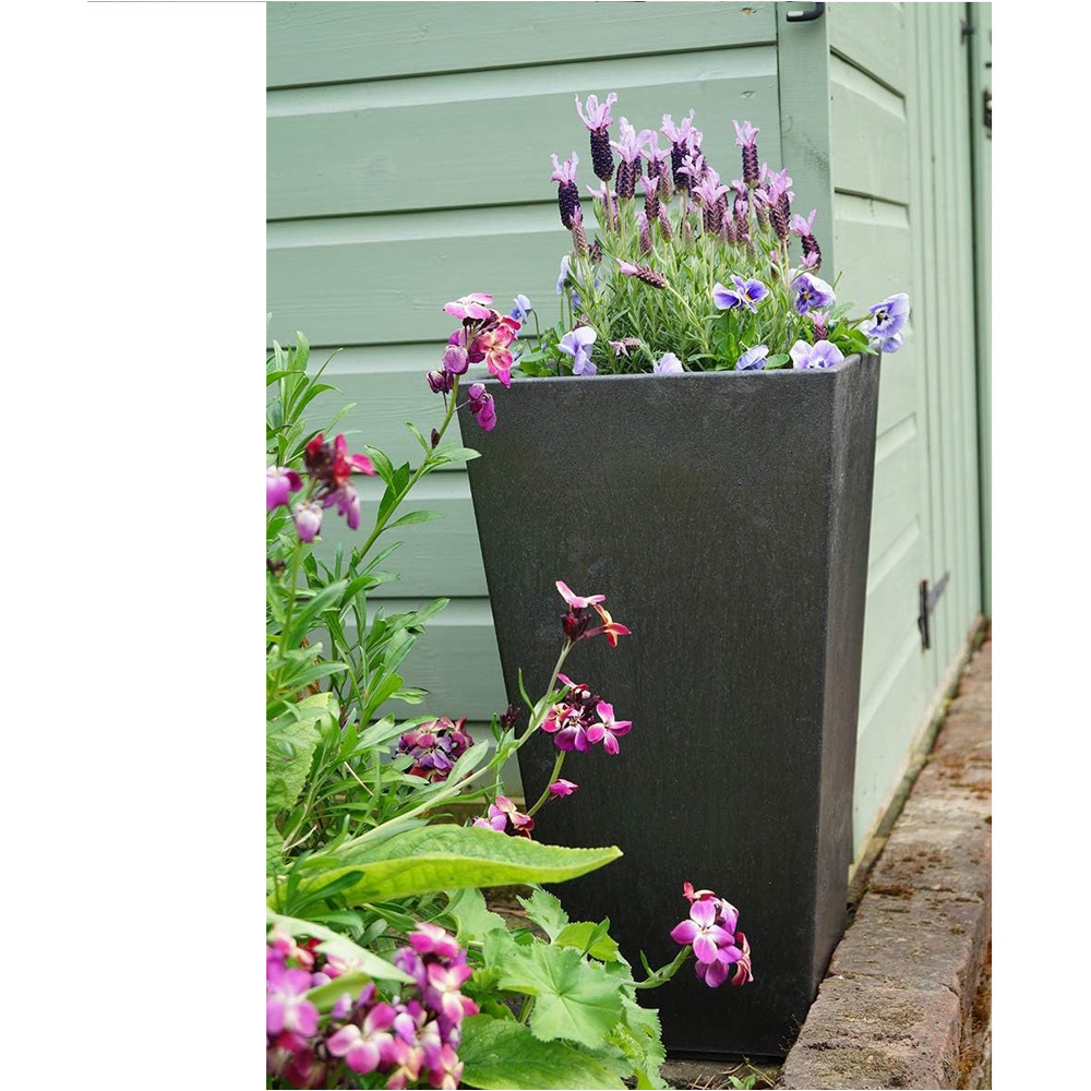 Primeur Sonata Slate Outdoor Garden Planter 70cm 2 Pack Image 3